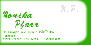 monika pfarr business card